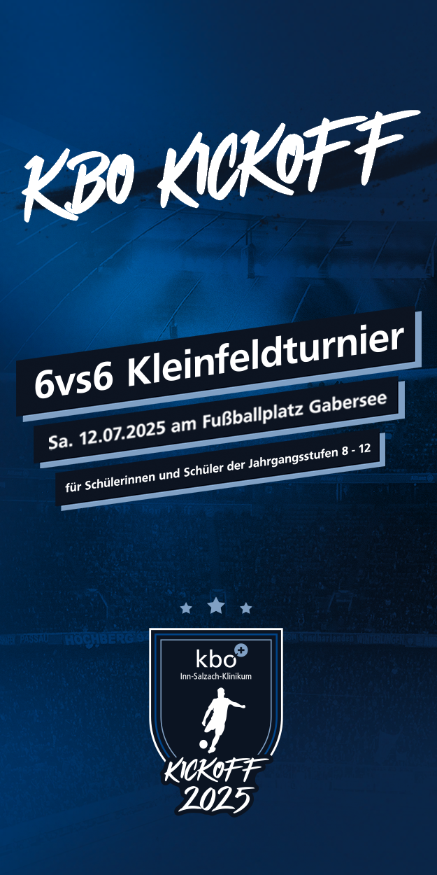 kbo Referenzkunde von twentyfourtalents KBO Kickoff Kleinfeldturnier Event-Kampagne - cooles dunkelblaues Motiv für Schüler Fußball Event Imagekampagne