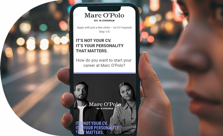 Marco Polo Expressbewerbung in mobil Ansicht Kundenreferenz von twentyfourtalents – Ihre Experten für Employer Branding und Recruiting in Rosenheim